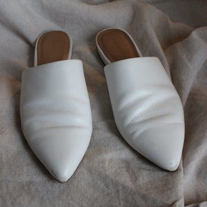 Halogen White Leather Elly Mule